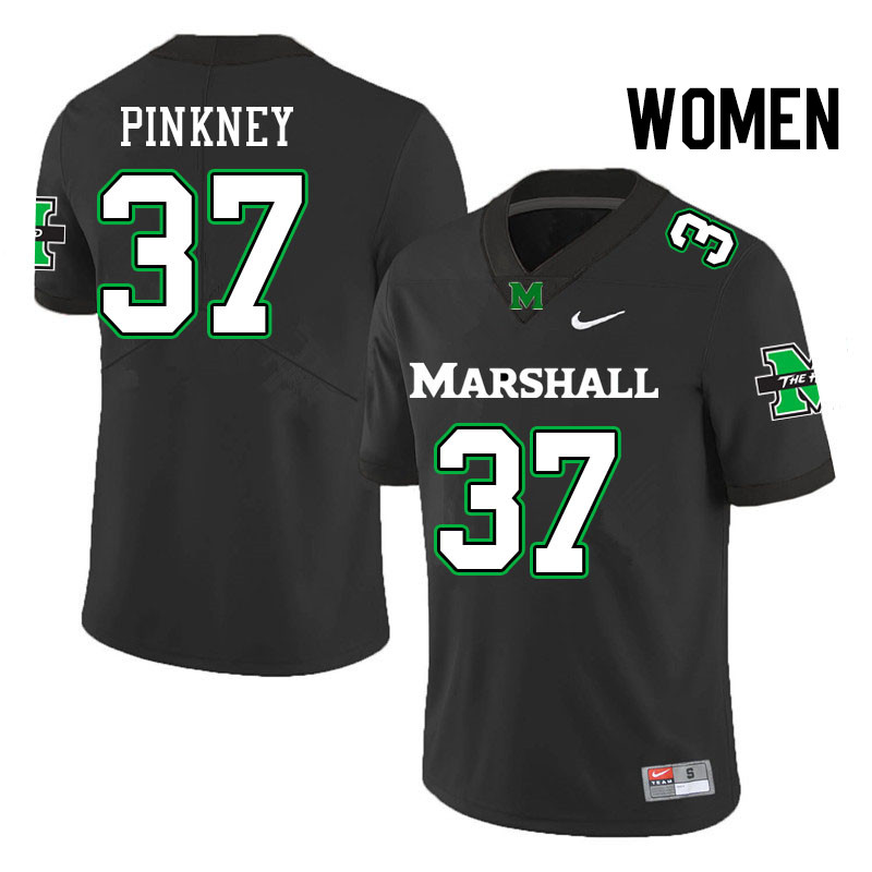 Women #37 Jacob Pinkney Marshall Thundering Herd College Football Jerseys Stitched Sale-Black